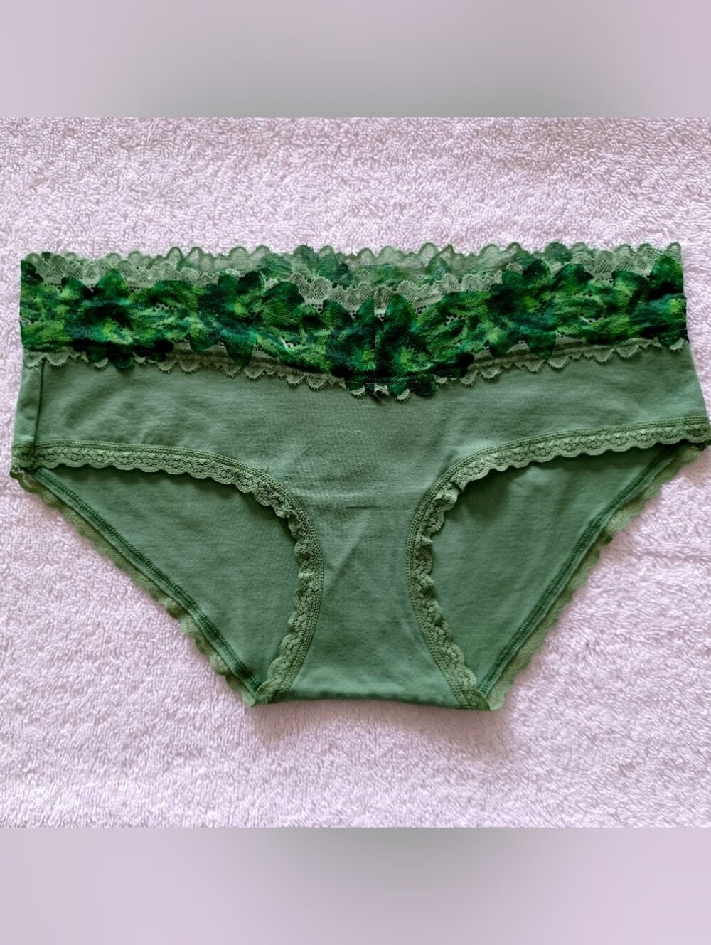 Aerie Boybrief Green Cotton Panties, Size M